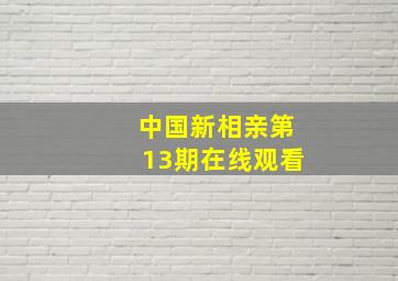 中国新相亲第13期在线观看