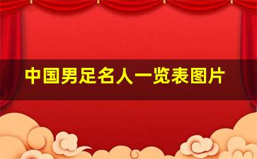 中国男足名人一览表图片