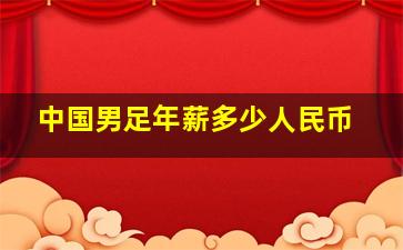 中国男足年薪多少人民币