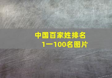 中国百家姓排名1一100名图片