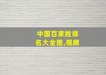 中国百家姓排名大全图,视频