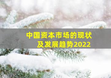 中国资本市场的现状及发展趋势2022