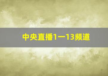 中央直播1一13频道