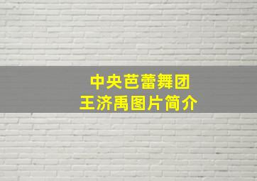 中央芭蕾舞团王济禹图片简介