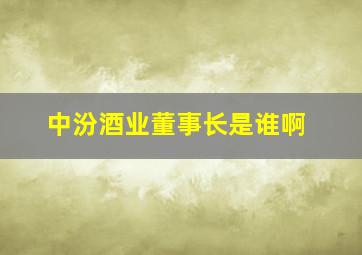 中汾酒业董事长是谁啊