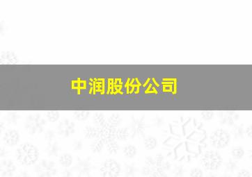 中润股份公司