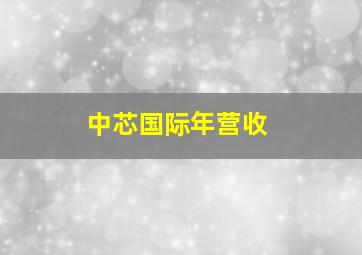 中芯国际年营收