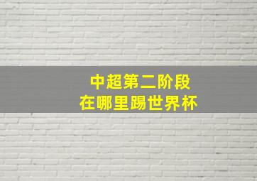 中超第二阶段在哪里踢世界杯