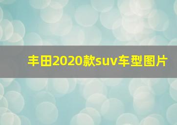 丰田2020款suv车型图片