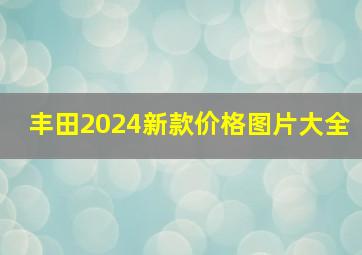 丰田2024新款价格图片大全