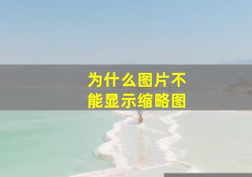 为什么图片不能显示缩略图