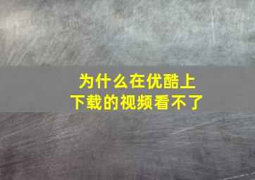 为什么在优酷上下载的视频看不了