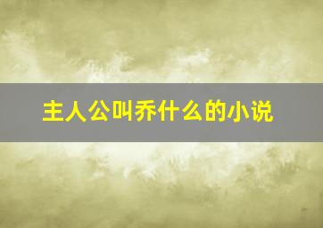 主人公叫乔什么的小说