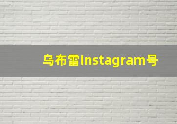 乌布雷Instagram号