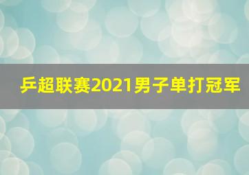 乒超联赛2021男子单打冠军