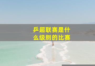 乒超联赛是什么级别的比赛