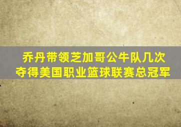 乔丹带领芝加哥公牛队几次夺得美国职业篮球联赛总冠军