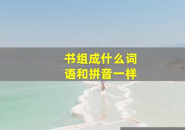 书组成什么词语和拼音一样