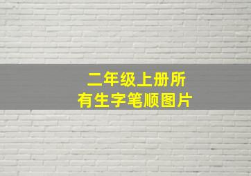 二年级上册所有生字笔顺图片