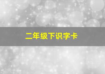 二年级下识字卡