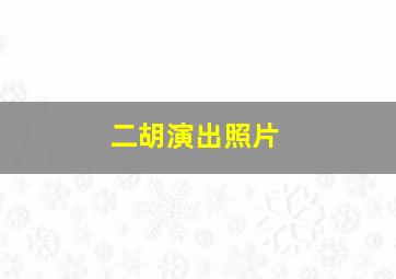 二胡演出照片