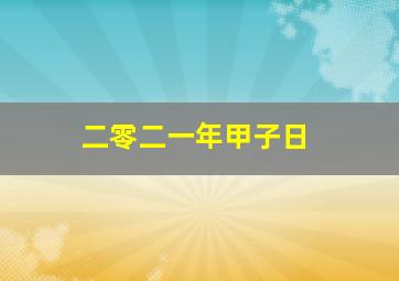 二零二一年甲子日