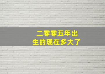 二零零五年出生的现在多大了