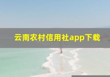 云南农村信用社app下载