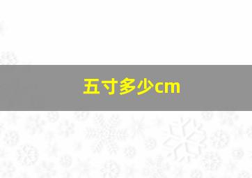 五寸多少cm