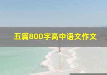 五篇800字高中语文作文