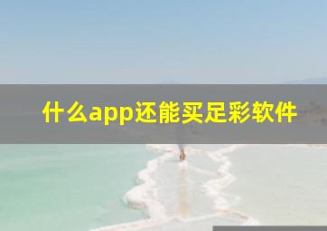 什么app还能买足彩软件