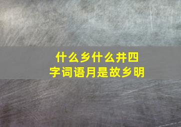 什么乡什么井四字词语月是故乡明