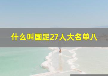 什么叫国足27人大名单八