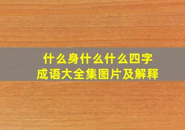 什么身什么什么四字成语大全集图片及解释