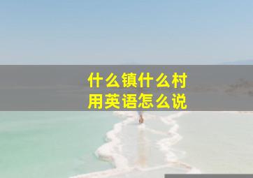 什么镇什么村用英语怎么说