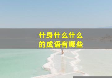 什身什么什么的成语有哪些