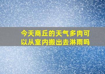 今天商丘的天气多肉可以从室内搬出去淋雨吗