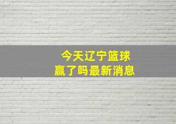 今天辽宁篮球赢了吗最新消息