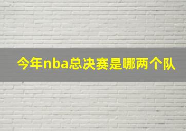 今年nba总决赛是哪两个队