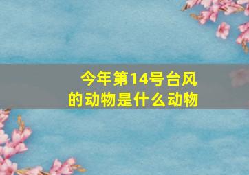 今年第14号台风的动物是什么动物