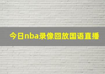 今日nba录像回放国语直播