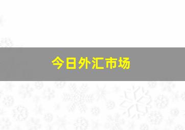 今日外汇市场