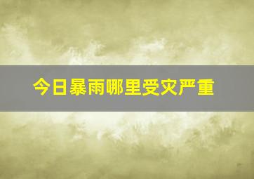 今日暴雨哪里受灾严重