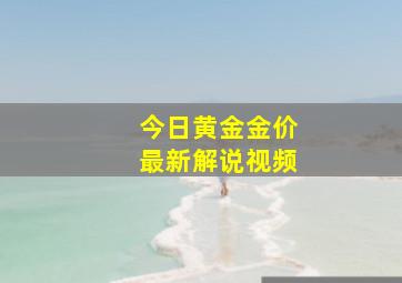 今日黄金金价最新解说视频