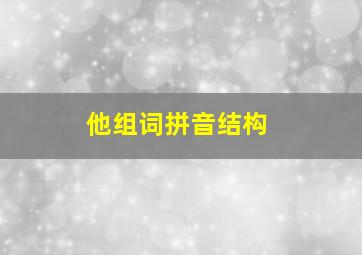 他组词拼音结构