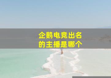 企鹅电竞出名的主播是哪个