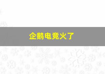 企鹅电竞火了