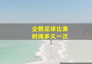 企鹅足球比赛时间多久一次