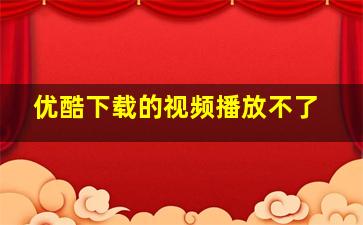 优酷下载的视频播放不了