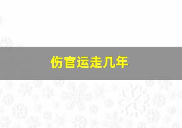 伤官运走几年